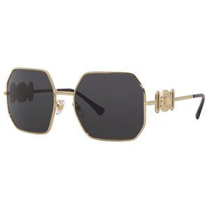 Versace Dark Gray Irregular Ladies Sunglasses